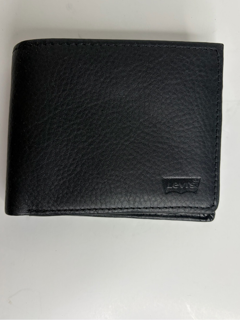 Levi's Black Leather Bi-Fold Wallet with Subtle Logo